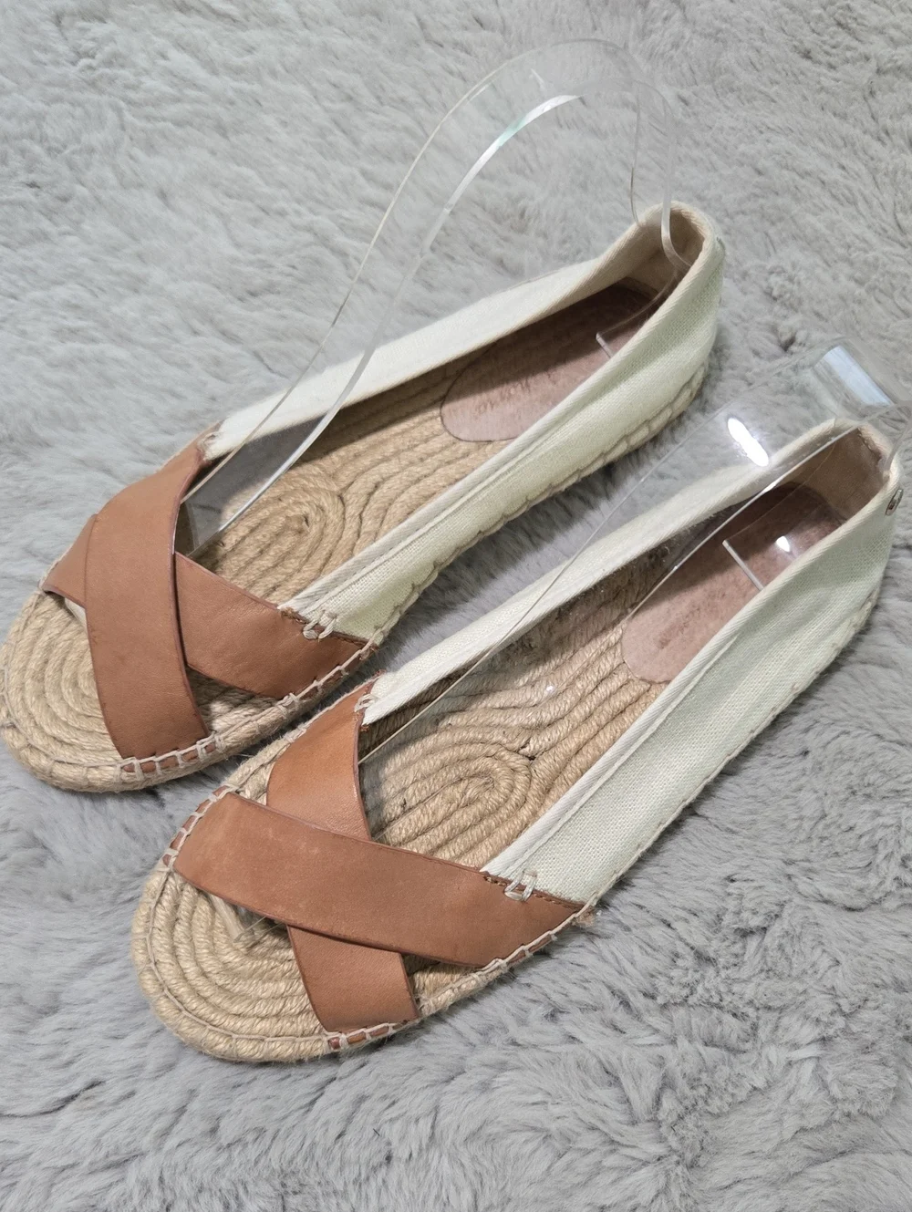 Tommy Bahama Veranda espadrille flats real leather size 8